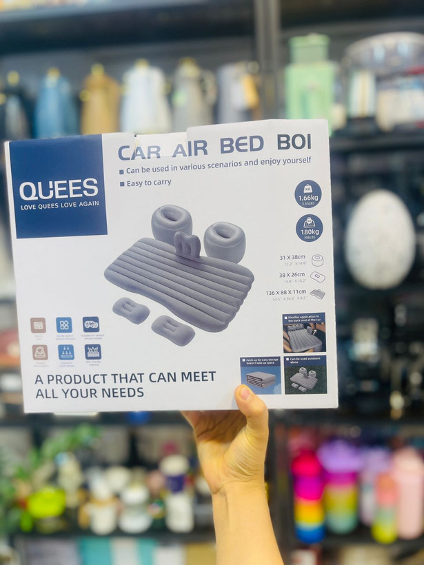 تصویر تشک بادی مخصوص ماشین برای استفاده در صندلی عقب خودرو