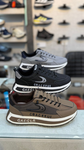 Diesel elastic lace sneakers in grey, black and white – Shafagine.ir