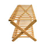 جا کفشی دوطبقه بامبو وارداتی با رنگ طبیعی و طراحی ساده و شیک